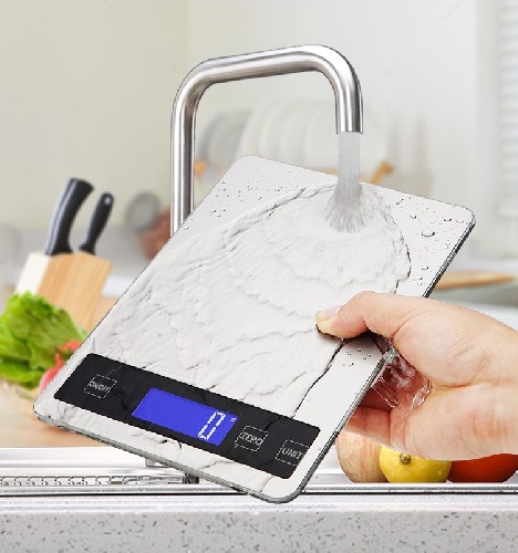 Brushed stainless steel kitchen food weighing scale(图1)