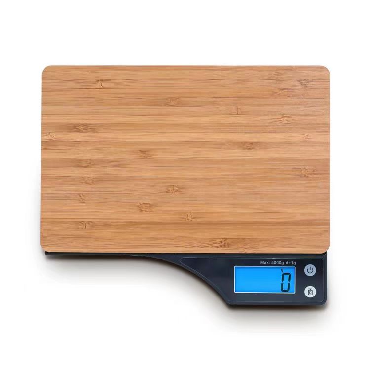 Household 5kg 0.1 g electronic Bamboo kitchen weighing scale for food