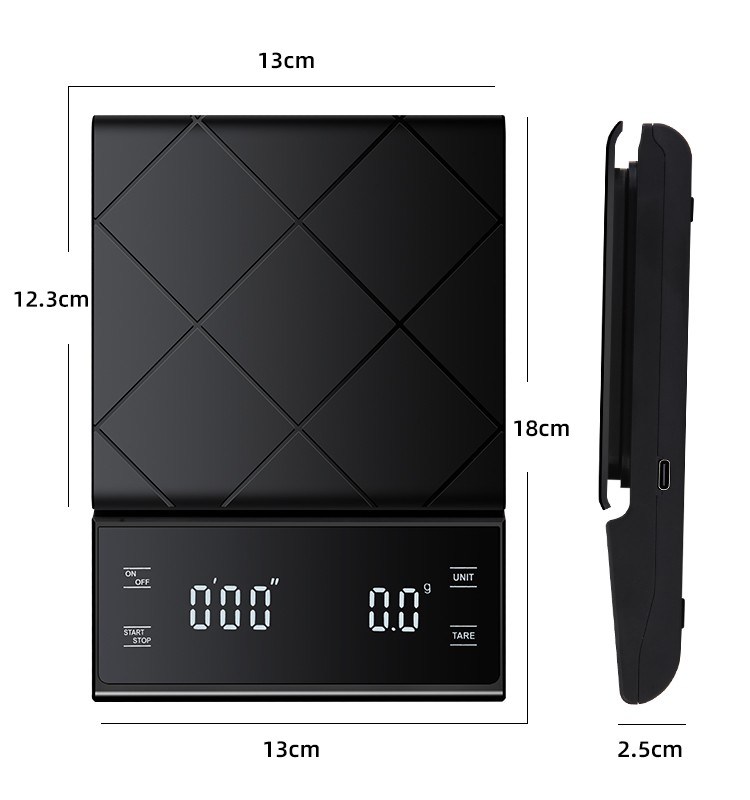 Kitchen Coffee Scale With Timer 3kg*0.1g