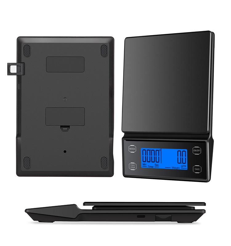 Timing and countdown function electronic digital kitchen coffee scale 3kg/5kg*0.1g(图1)