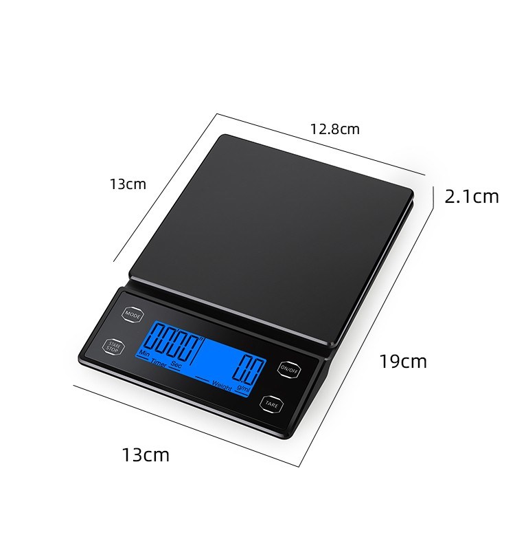 Timing And Countdown Function Electronic Digital Kitchen Coffee Scale 3kg/5kg*0.1g