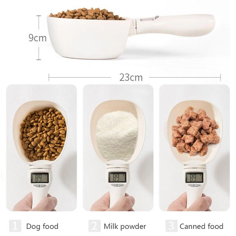 Pet Food Scale Electronic Measuring Tool Dog Cat Feeding Measuring Spoon Kitchen Scale