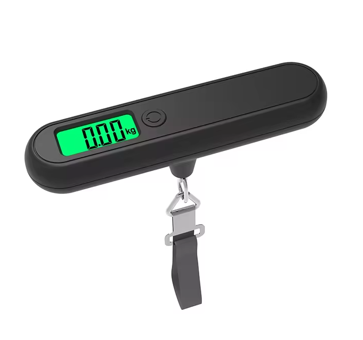 50kg portable small digital hanging scale Green backlit electronic weighing luggage scale