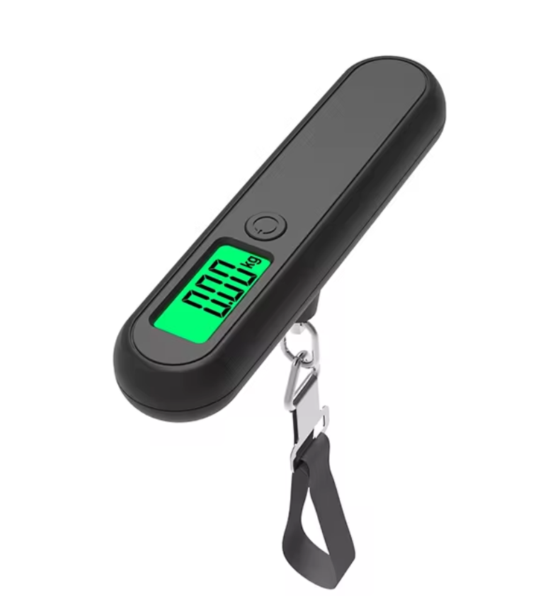 50kg portable small digital hanging scale Green backlit electronic weighing luggage scale