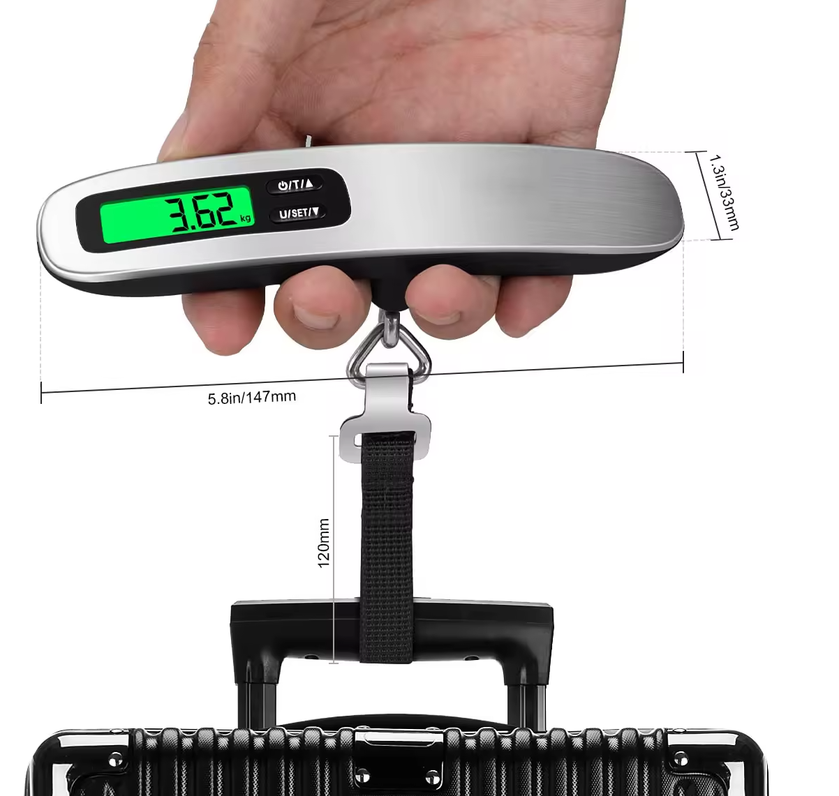 50kg LCD Display Luggage Scale Electronic Weighing Digital For Travel Suitcase Weight