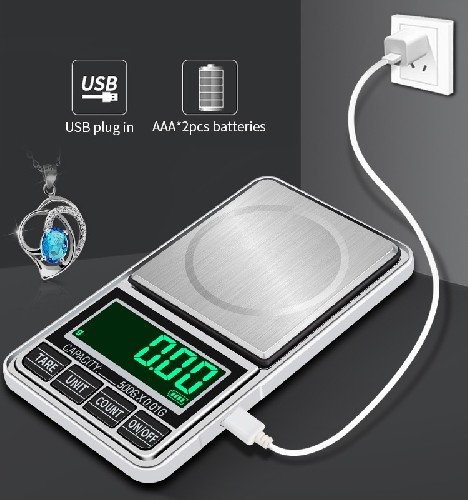 100g 200g 300g 500g Digital Pocket Scale Mini Electronics Balance 0.01g(图1)