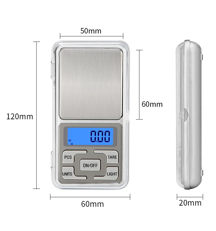 DH-668 100g, 200g, 300g, 500g Digital Jewelry Pocket Scale(图3)