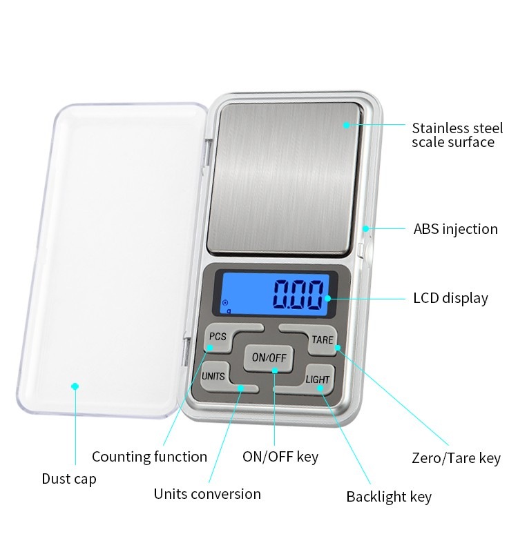 100g, 200g, 300g, 500g Digital Jewelry Pocket Scale