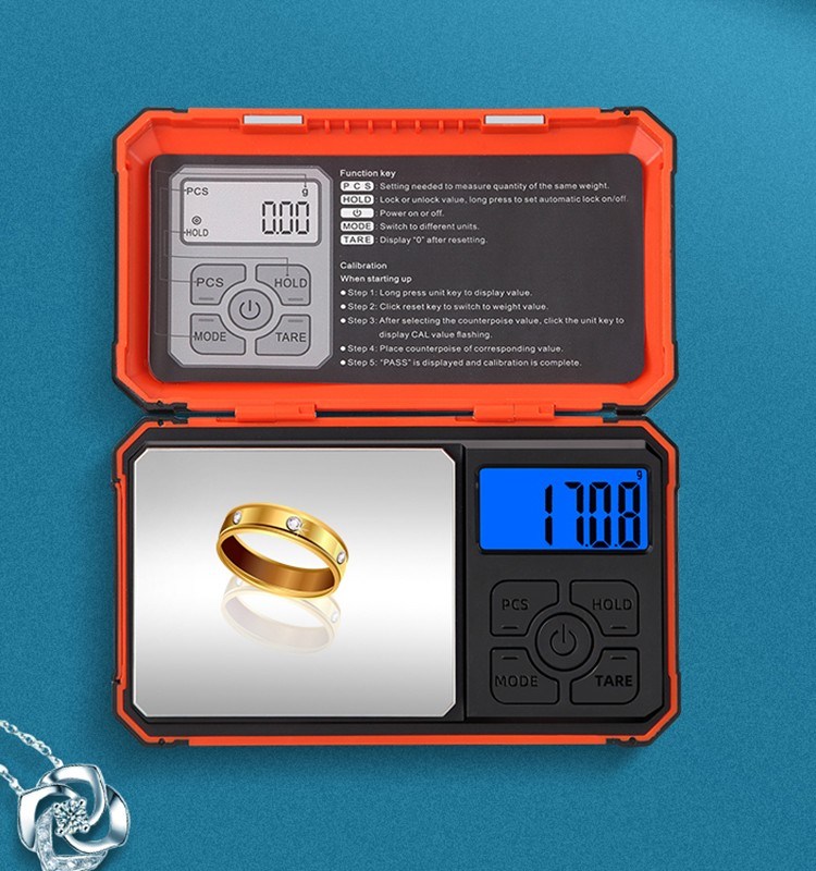 Portable Pocket Jewelry Scale Precision 0.1g, 0.01g, 0.001g